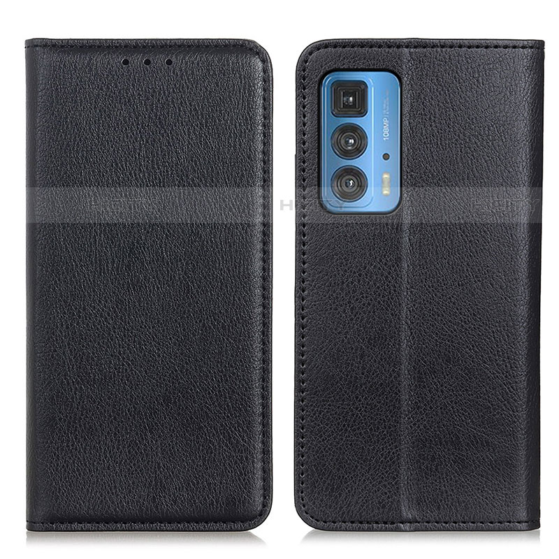 Custodia Portafoglio In Pelle Cover con Supporto N01P per Motorola Moto Edge 20 Pro 5G Nero