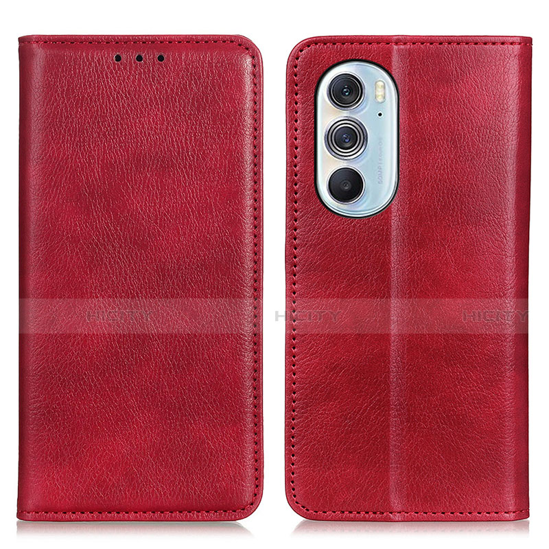 Custodia Portafoglio In Pelle Cover con Supporto N01P per Motorola Moto Edge 30 Pro 5G Rosso