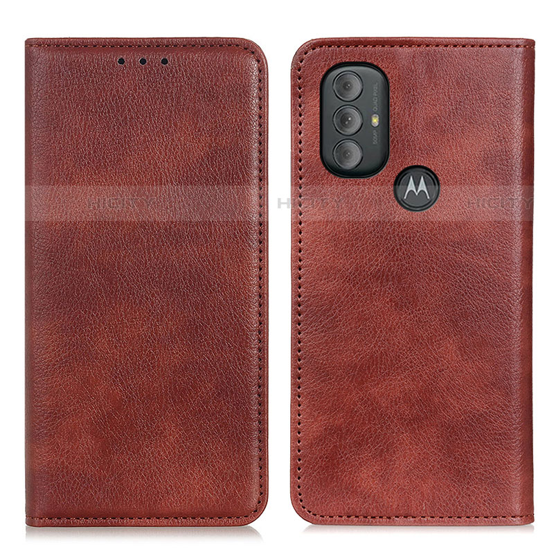 Custodia Portafoglio In Pelle Cover con Supporto N01P per Motorola Moto G Play Gen 2 Marrone