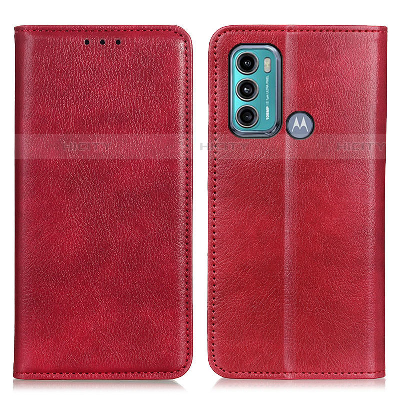 Custodia Portafoglio In Pelle Cover con Supporto N01P per Motorola Moto G40 Fusion Rosso