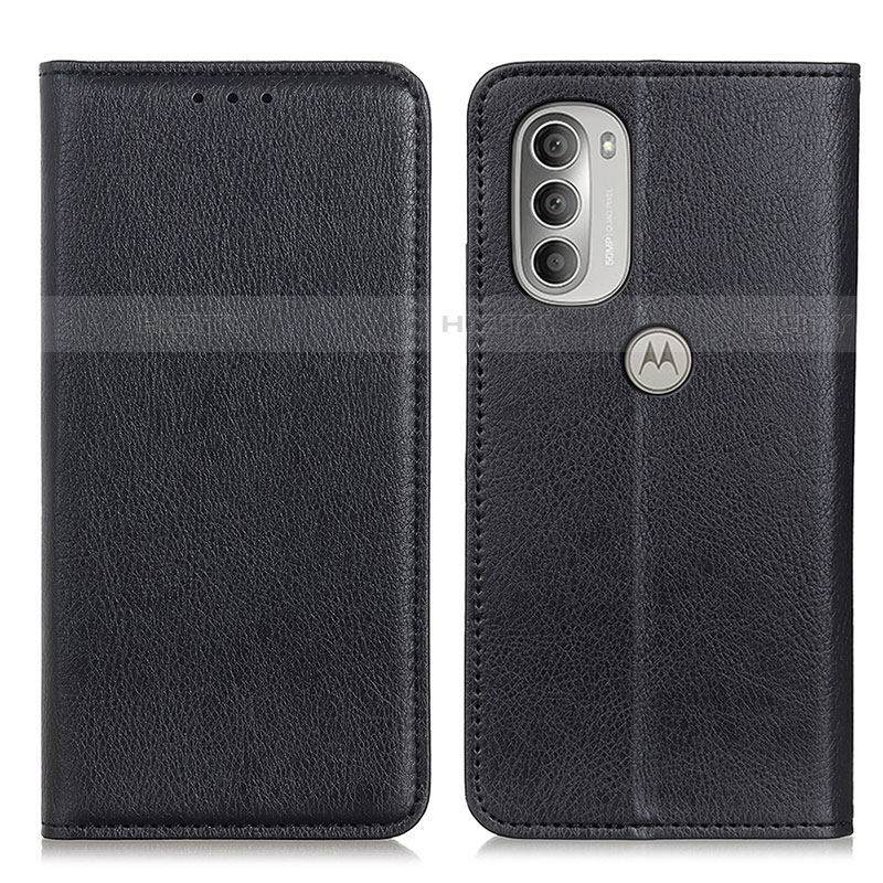 Custodia Portafoglio In Pelle Cover con Supporto N01P per Motorola Moto G51 5G Nero