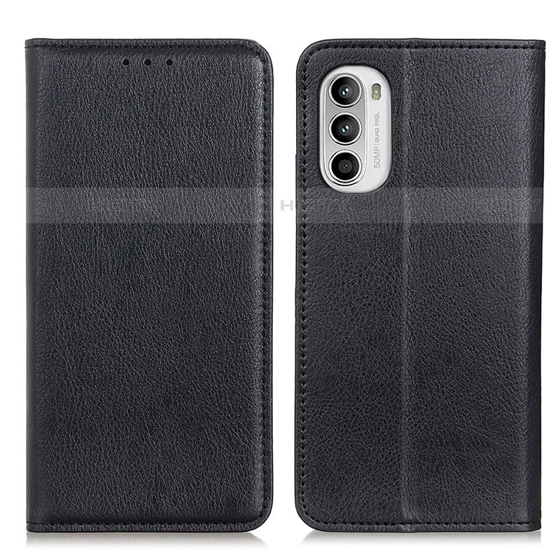 Custodia Portafoglio In Pelle Cover con Supporto N01P per Motorola MOTO G52 Nero