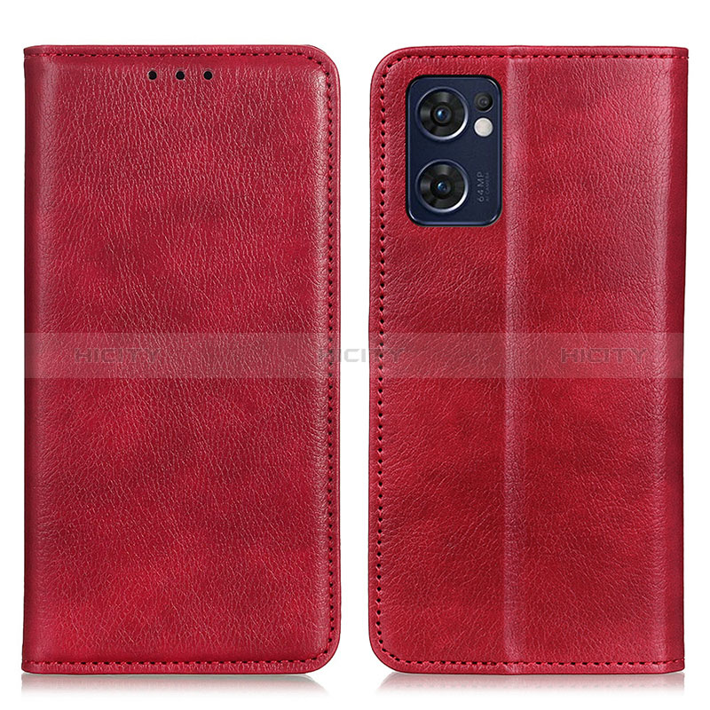 Custodia Portafoglio In Pelle Cover con Supporto N01P per OnePlus Nord CE 2 5G Rosso