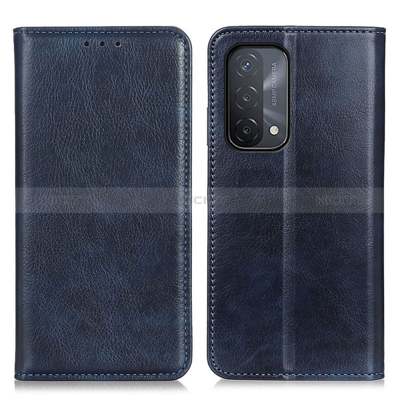 Custodia Portafoglio In Pelle Cover con Supporto N01P per Oppo A74 5G Blu