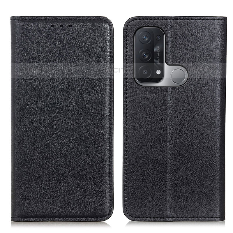 Custodia Portafoglio In Pelle Cover con Supporto N01P per Oppo Reno5 A Nero