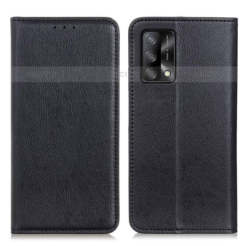 Custodia Portafoglio In Pelle Cover con Supporto N01P per Oppo Reno6 Lite Nero