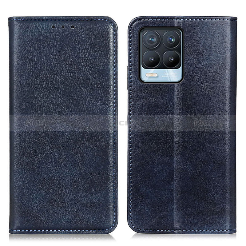 Custodia Portafoglio In Pelle Cover con Supporto N01P per Realme 8 Pro Blu