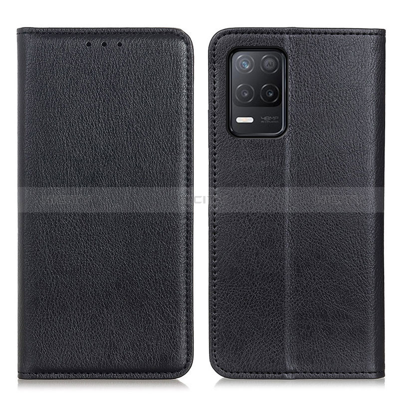 Custodia Portafoglio In Pelle Cover con Supporto N01P per Realme Q3i 5G Nero