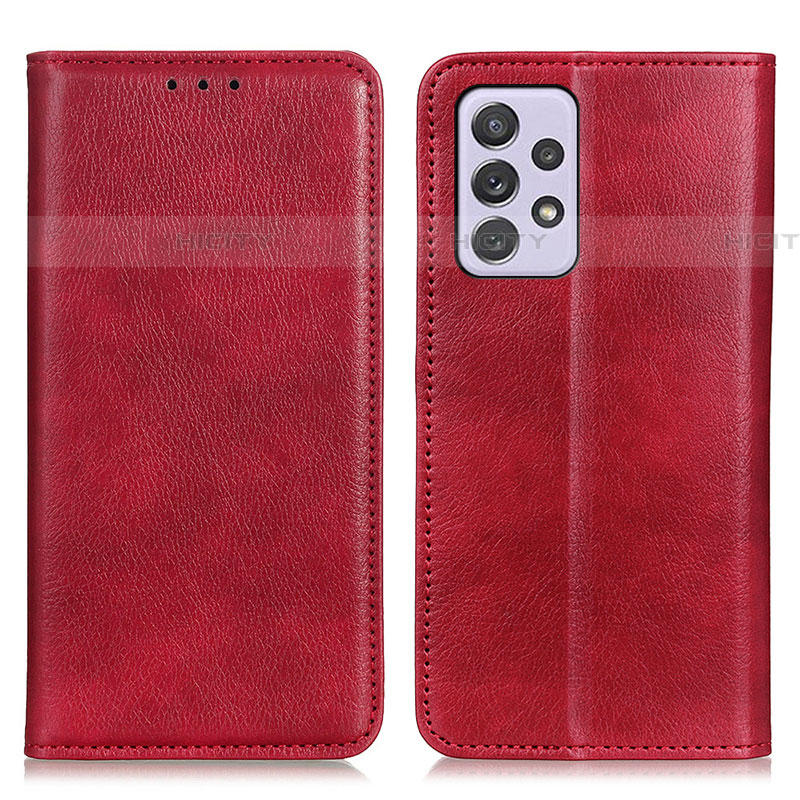 Custodia Portafoglio In Pelle Cover con Supporto N01P per Samsung Galaxy A73 5G Rosso