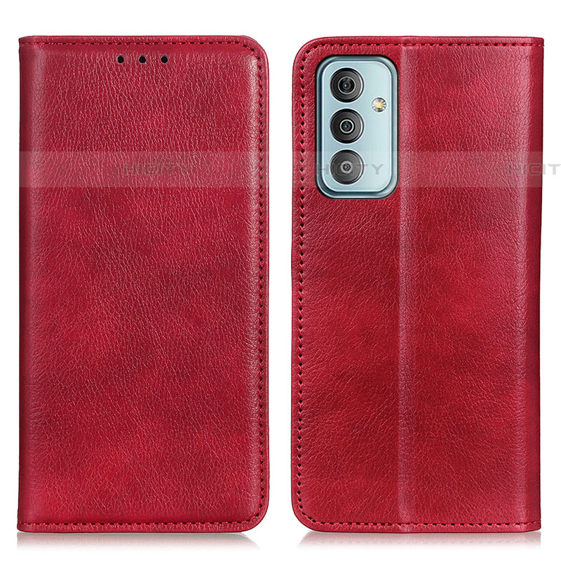 Custodia Portafoglio In Pelle Cover con Supporto N01P per Samsung Galaxy F13 4G Rosso