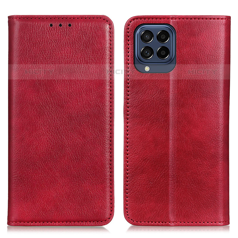 Custodia Portafoglio In Pelle Cover con Supporto N01P per Samsung Galaxy M53 5G Rosso