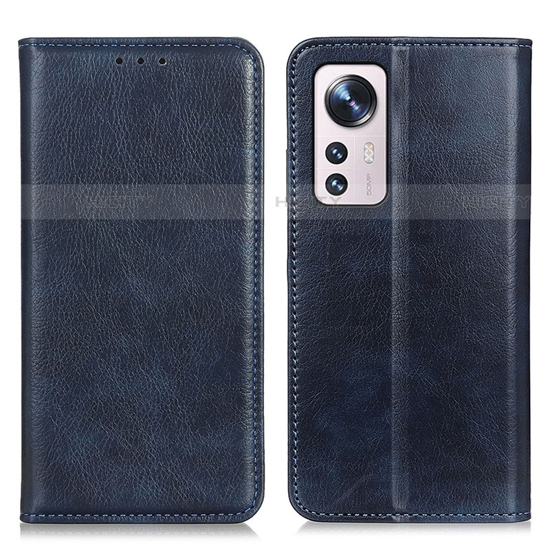 Custodia Portafoglio In Pelle Cover con Supporto N01P per Xiaomi Mi 12 Pro 5G Blu