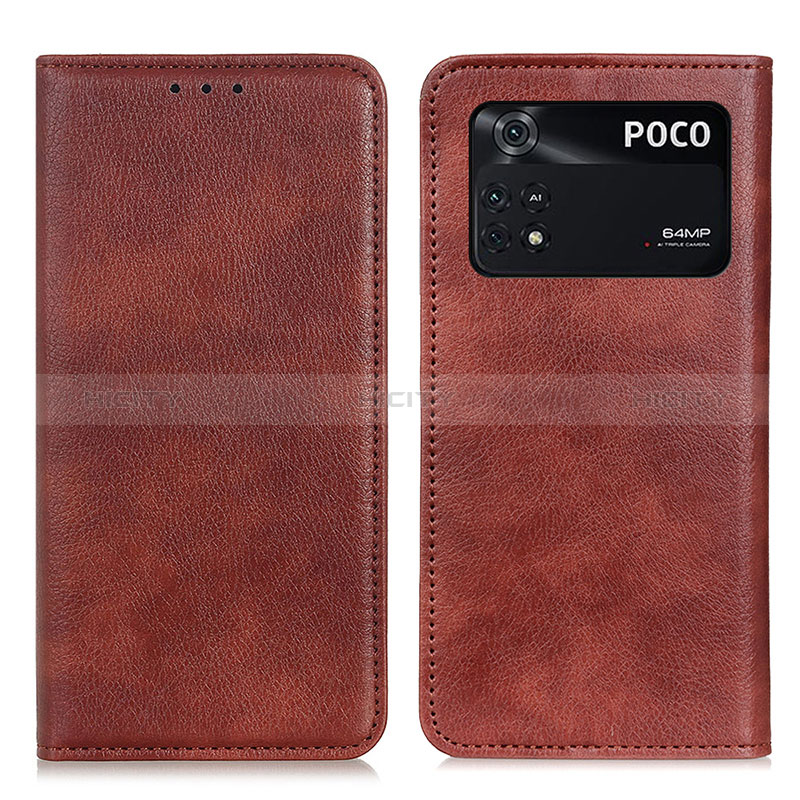 Custodia Portafoglio In Pelle Cover con Supporto N01P per Xiaomi Poco M4 Pro 4G