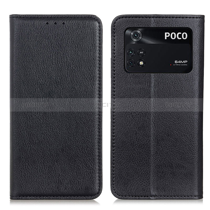 Custodia Portafoglio In Pelle Cover con Supporto N01P per Xiaomi Poco M4 Pro 4G