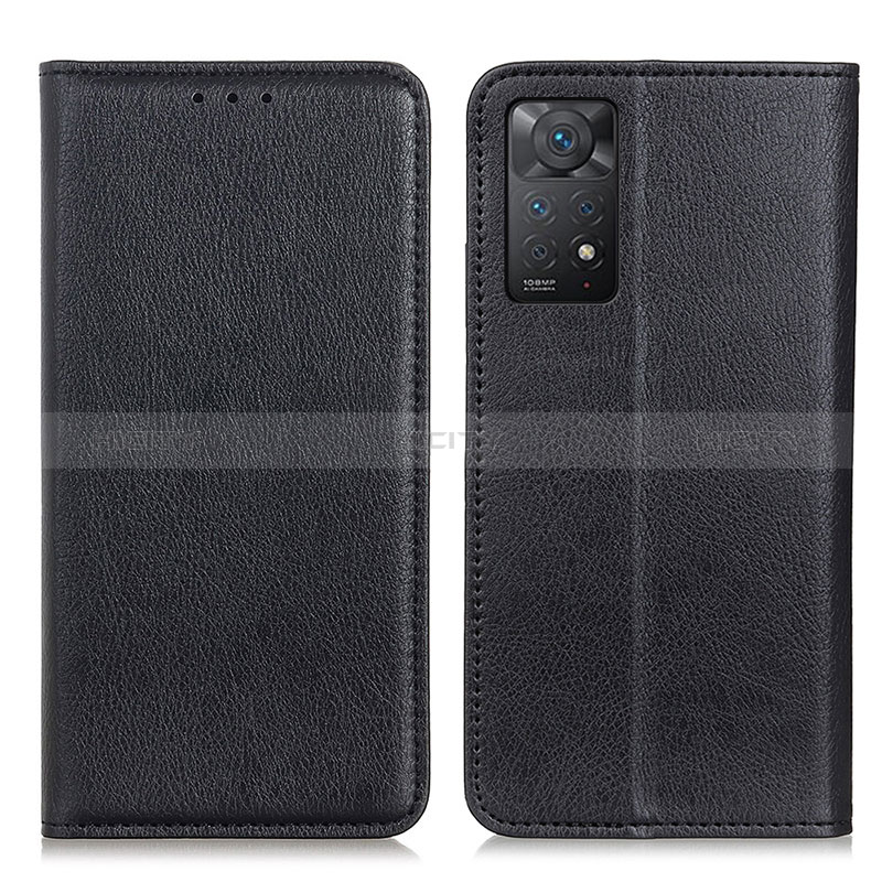 Custodia Portafoglio In Pelle Cover con Supporto N01P per Xiaomi Redmi Note 11 Pro 4G Nero