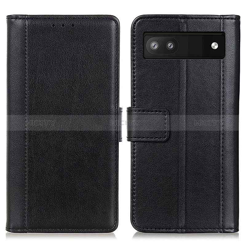 Custodia Portafoglio In Pelle Cover con Supporto N02P per Google Pixel 7a 5G Nero