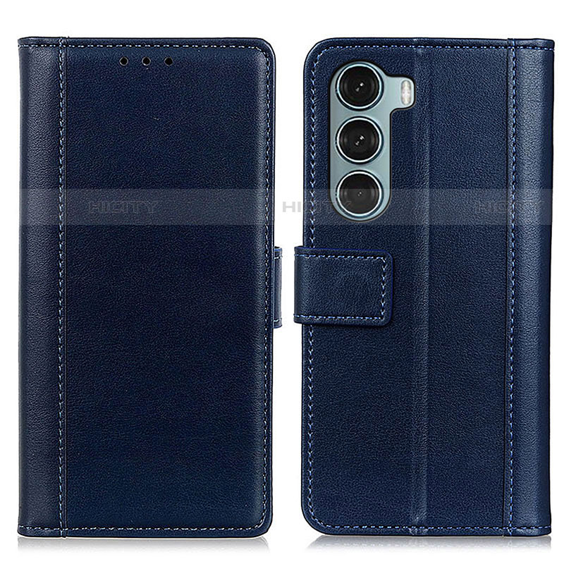 Custodia Portafoglio In Pelle Cover con Supporto N02P per Motorola Moto Edge S30 5G Blu