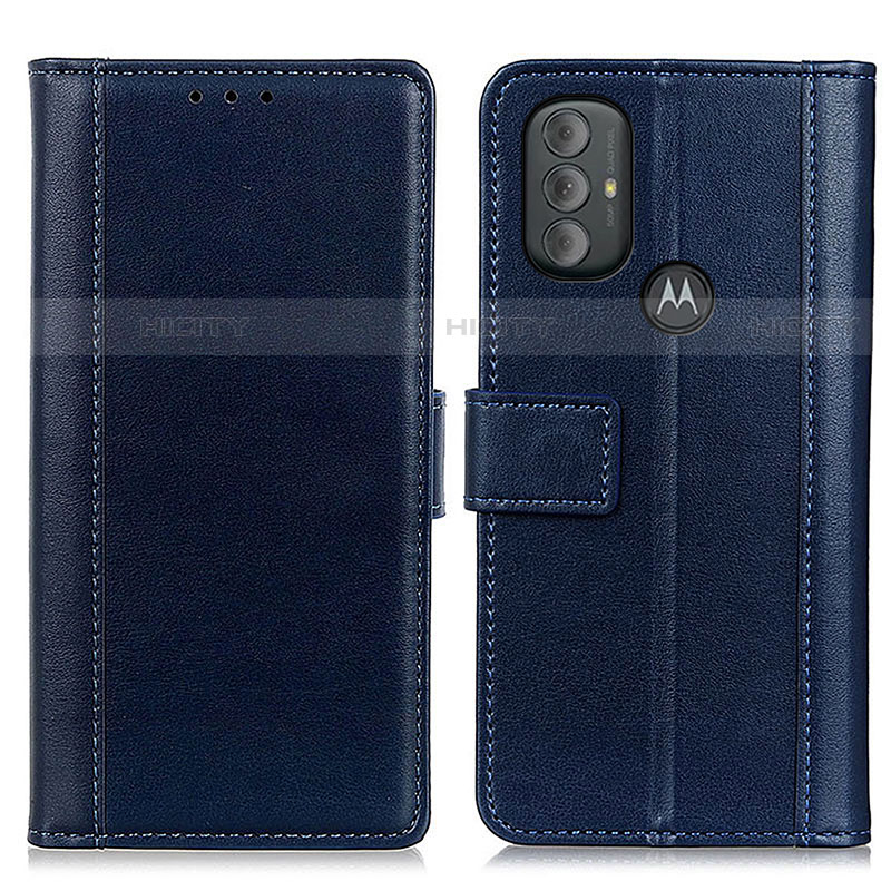 Custodia Portafoglio In Pelle Cover con Supporto N02P per Motorola Moto G Play (2023) Blu