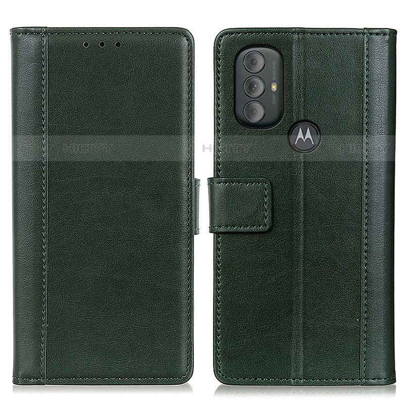 Custodia Portafoglio In Pelle Cover con Supporto N02P per Motorola Moto G Play Gen 2 Verde