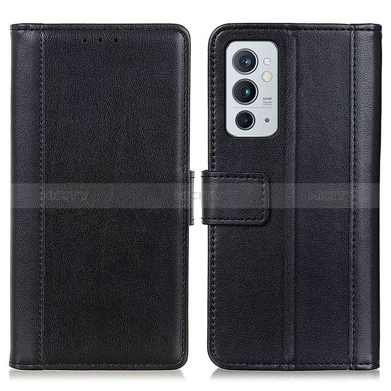 Custodia Portafoglio In Pelle Cover con Supporto N02P per OnePlus 9RT 5G Nero