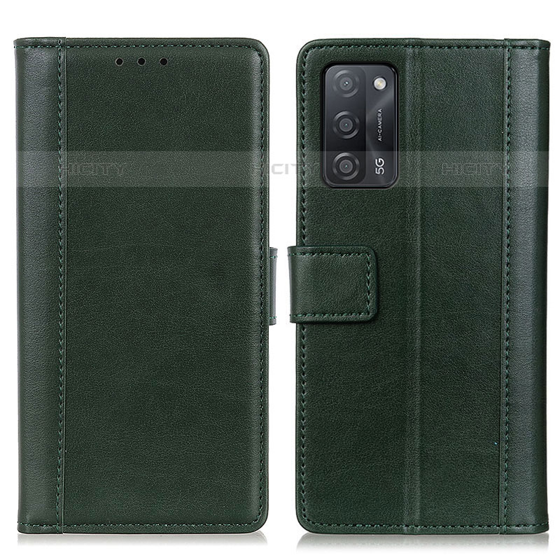 Custodia Portafoglio In Pelle Cover con Supporto N02P per Oppo A53s 5G Verde