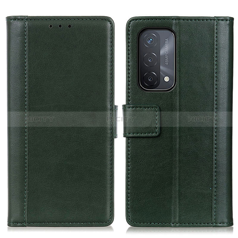 Custodia Portafoglio In Pelle Cover con Supporto N02P per Oppo A54 5G Verde