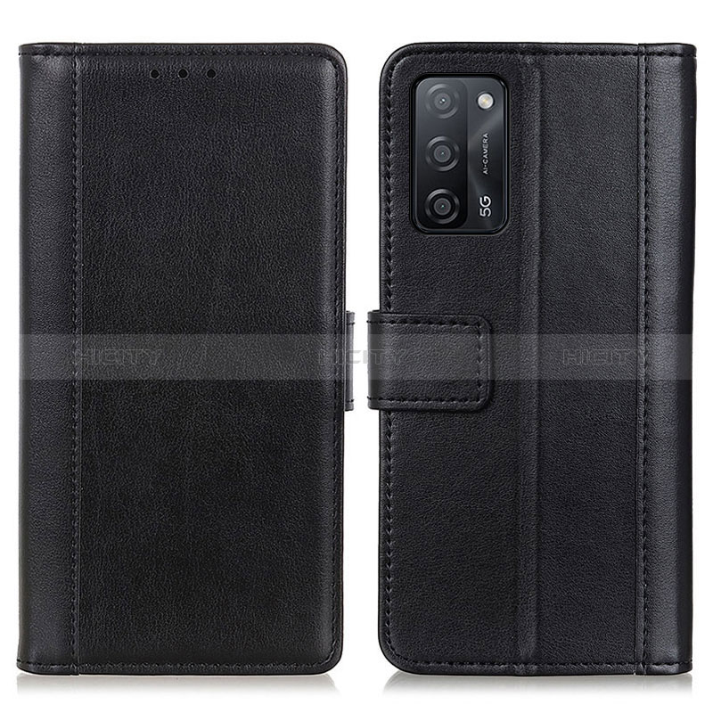 Custodia Portafoglio In Pelle Cover con Supporto N02P per Oppo A56 5G Nero