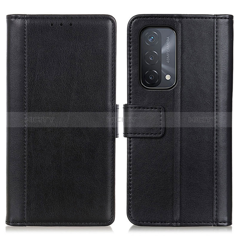 Custodia Portafoglio In Pelle Cover con Supporto N02P per Oppo A74 5G Nero