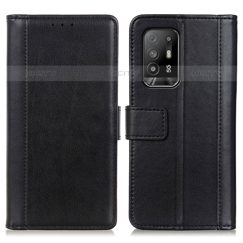 Custodia Portafoglio In Pelle Cover con Supporto N02P per Oppo A94 5G Nero