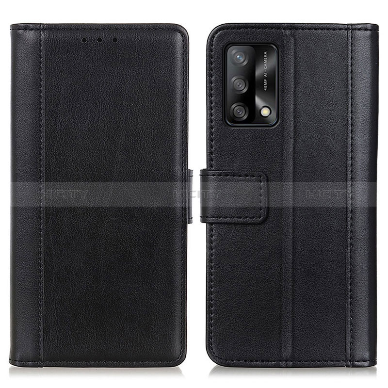 Custodia Portafoglio In Pelle Cover con Supporto N02P per Oppo A95 4G Nero