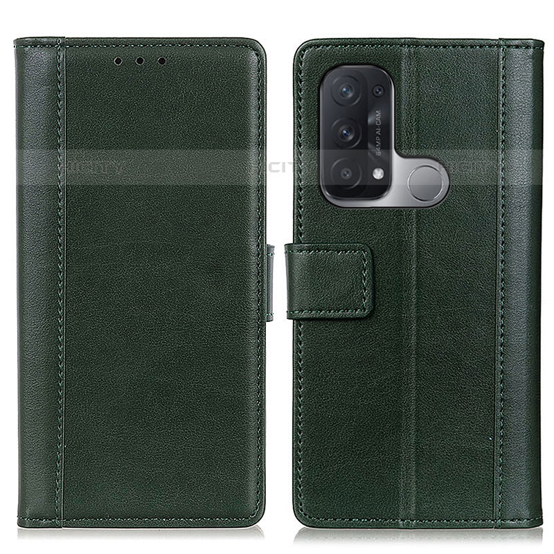 Custodia Portafoglio In Pelle Cover con Supporto N02P per Oppo Reno5 A Verde