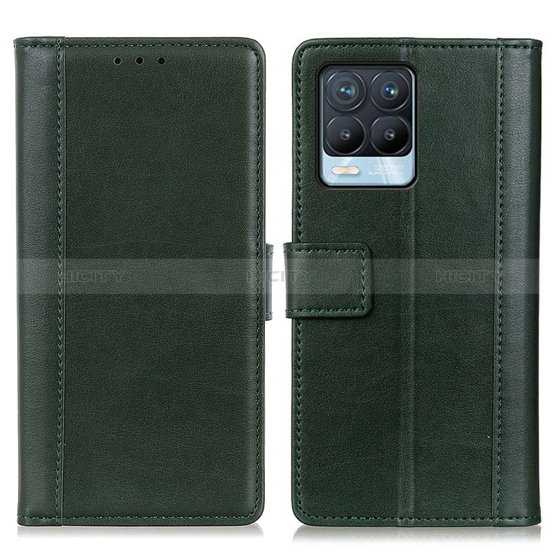 Custodia Portafoglio In Pelle Cover con Supporto N02P per Realme 8 Pro Verde