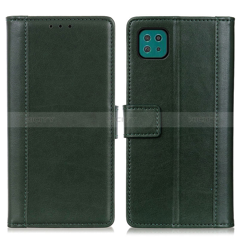 Custodia Portafoglio In Pelle Cover con Supporto N02P per Samsung Galaxy A22s 5G Verde