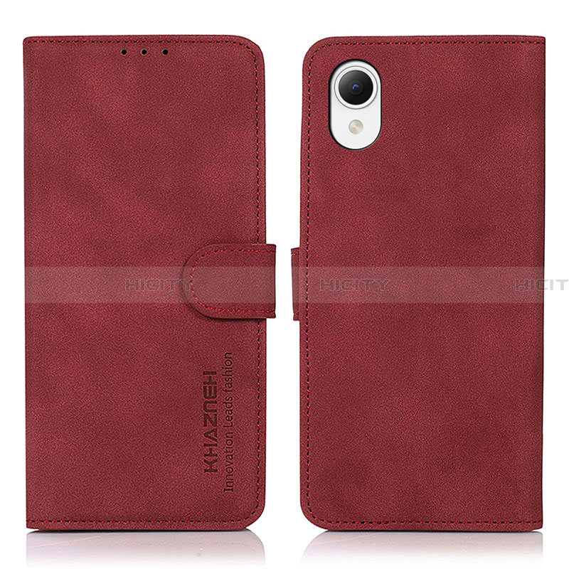 Custodia Portafoglio In Pelle Cover con Supporto N02P per Samsung Galaxy A23 5G SC-56C Rosso