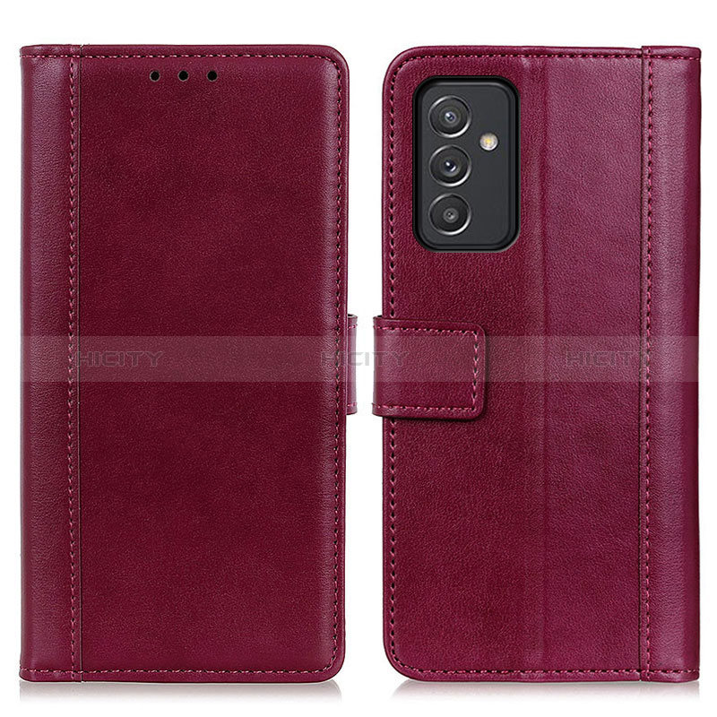 Custodia Portafoglio In Pelle Cover con Supporto N02P per Samsung Galaxy A55 5G Rosso