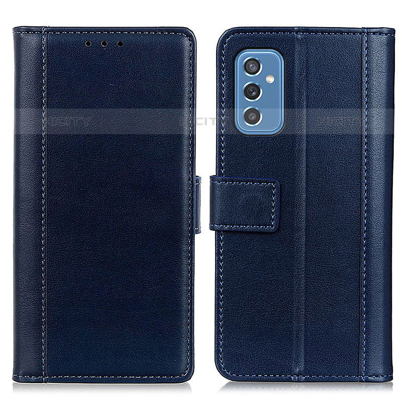 Custodia Portafoglio In Pelle Cover con Supporto N02P per Samsung Galaxy M52 5G Blu