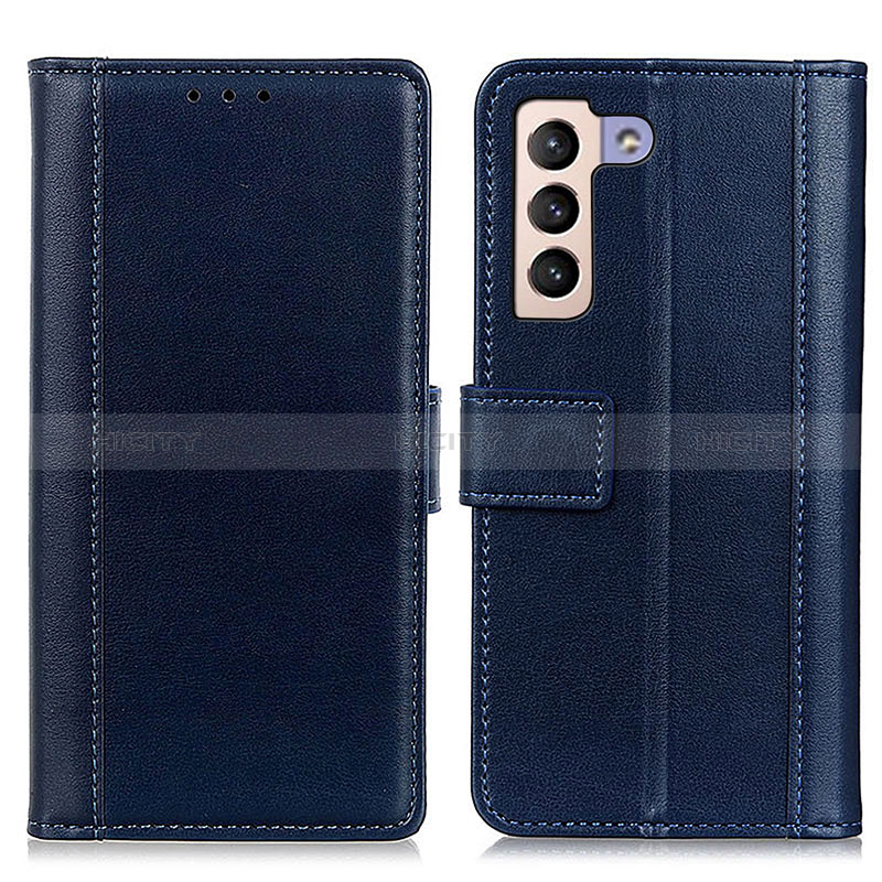 Custodia Portafoglio In Pelle Cover con Supporto N02P per Samsung Galaxy S24 5G Blu