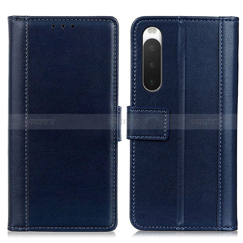 Custodia Portafoglio In Pelle Cover con Supporto N02P per Sony Xperia 10 IV