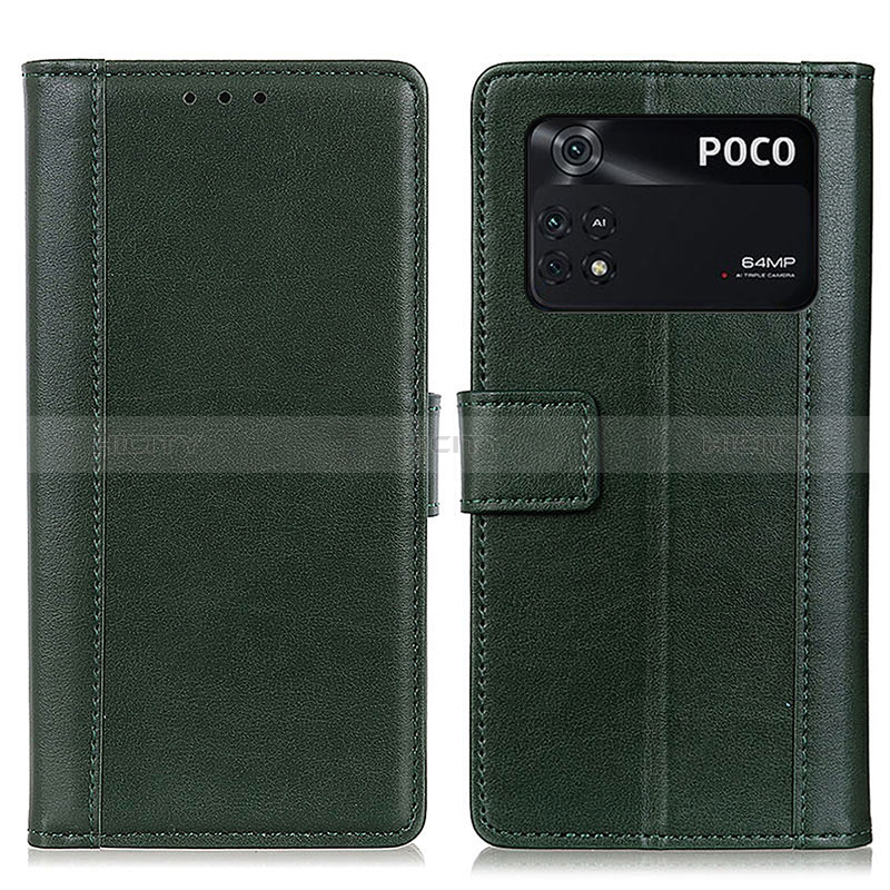 Custodia Portafoglio In Pelle Cover con Supporto N02P per Xiaomi Poco M4 Pro 4G