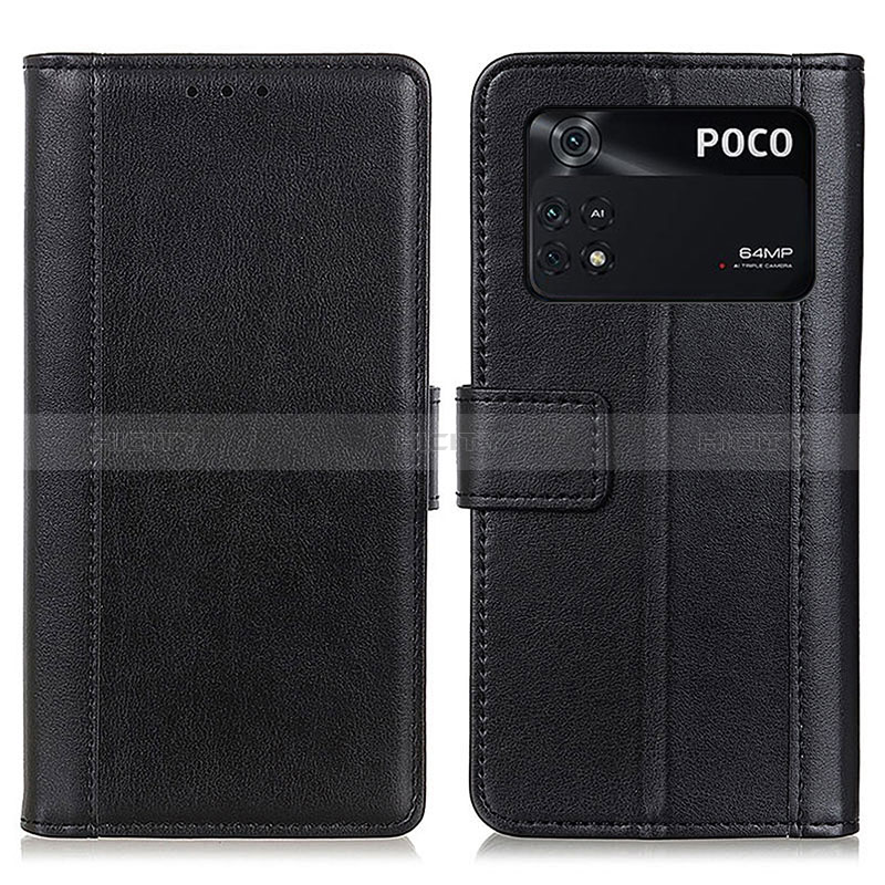 Custodia Portafoglio In Pelle Cover con Supporto N02P per Xiaomi Poco M4 Pro 4G