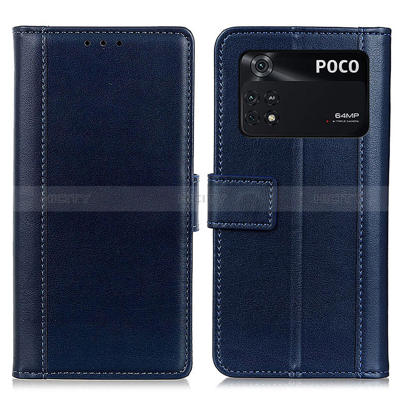 Custodia Portafoglio In Pelle Cover con Supporto N02P per Xiaomi Poco M4 Pro 4G