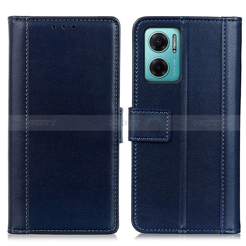 Custodia Portafoglio In Pelle Cover con Supporto N02P per Xiaomi Redmi 10 5G Blu