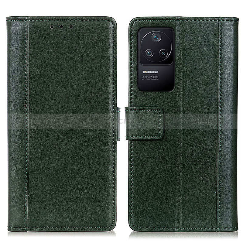 Custodia Portafoglio In Pelle Cover con Supporto N02P per Xiaomi Redmi K40S 5G Verde