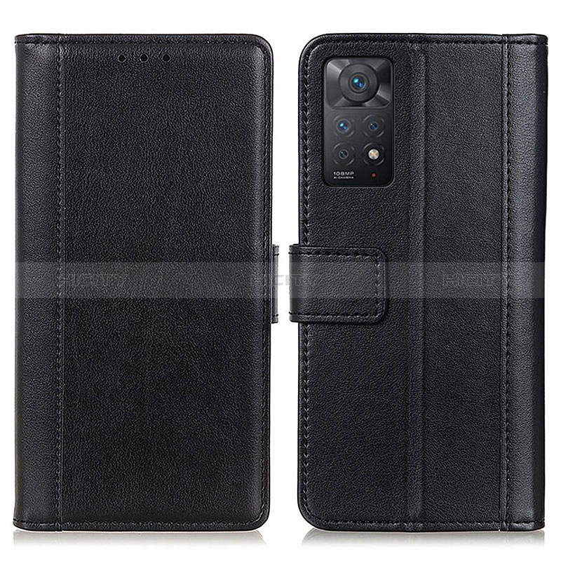 Custodia Portafoglio In Pelle Cover con Supporto N02P per Xiaomi Redmi Note 11 Pro 4G Nero