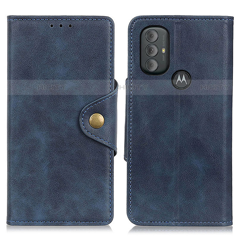 Custodia Portafoglio In Pelle Cover con Supporto N03P per Motorola Moto G Power (2022) Blu