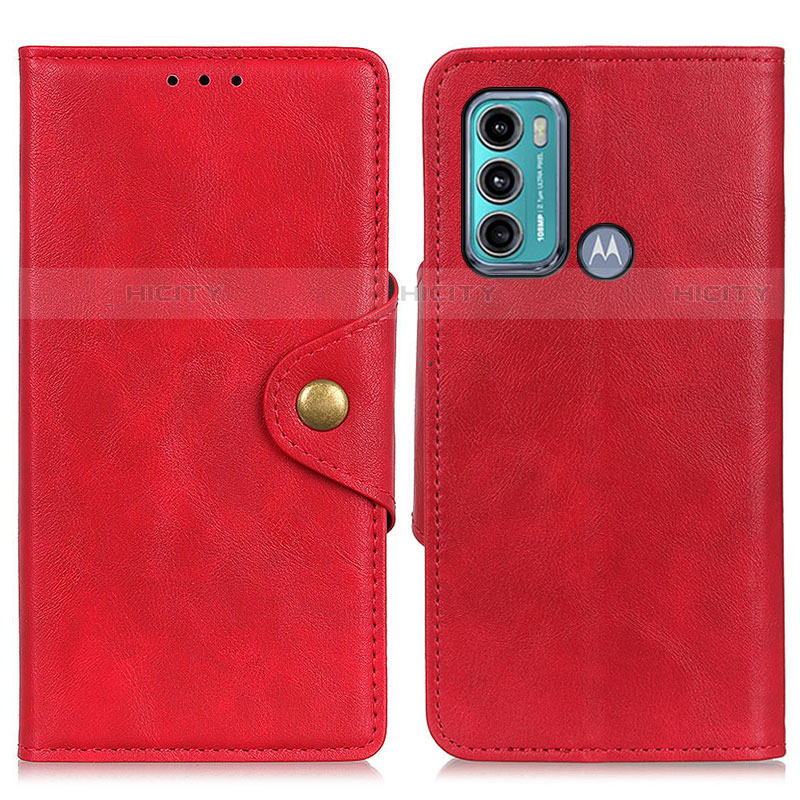 Custodia Portafoglio In Pelle Cover con Supporto N03P per Motorola Moto G40 Fusion Rosso