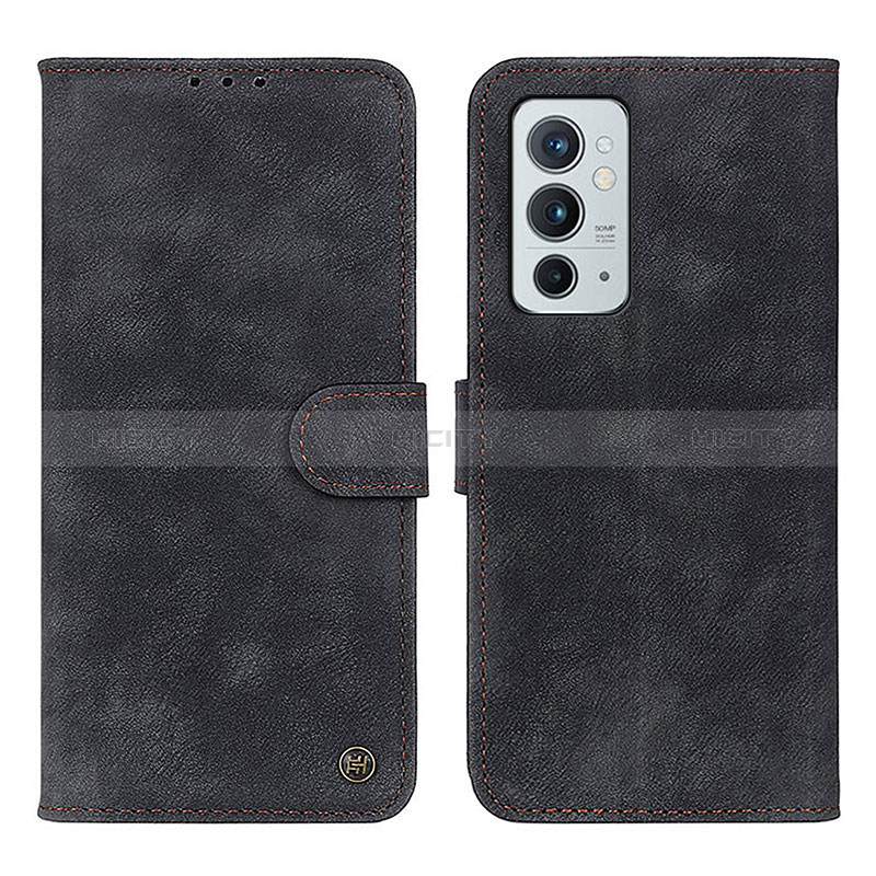 Custodia Portafoglio In Pelle Cover con Supporto N03P per OnePlus 9RT 5G Nero