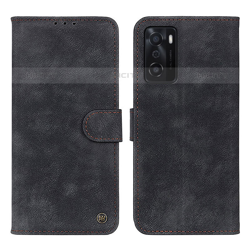 Custodia Portafoglio In Pelle Cover con Supporto N03P per Oppo A55S 5G Nero