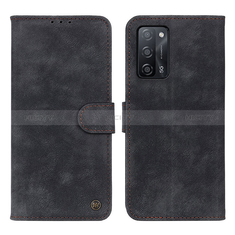 Custodia Portafoglio In Pelle Cover con Supporto N03P per Oppo A56 5G Nero