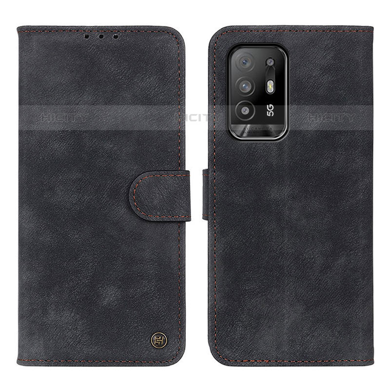 Custodia Portafoglio In Pelle Cover con Supporto N03P per Oppo A94 5G Nero